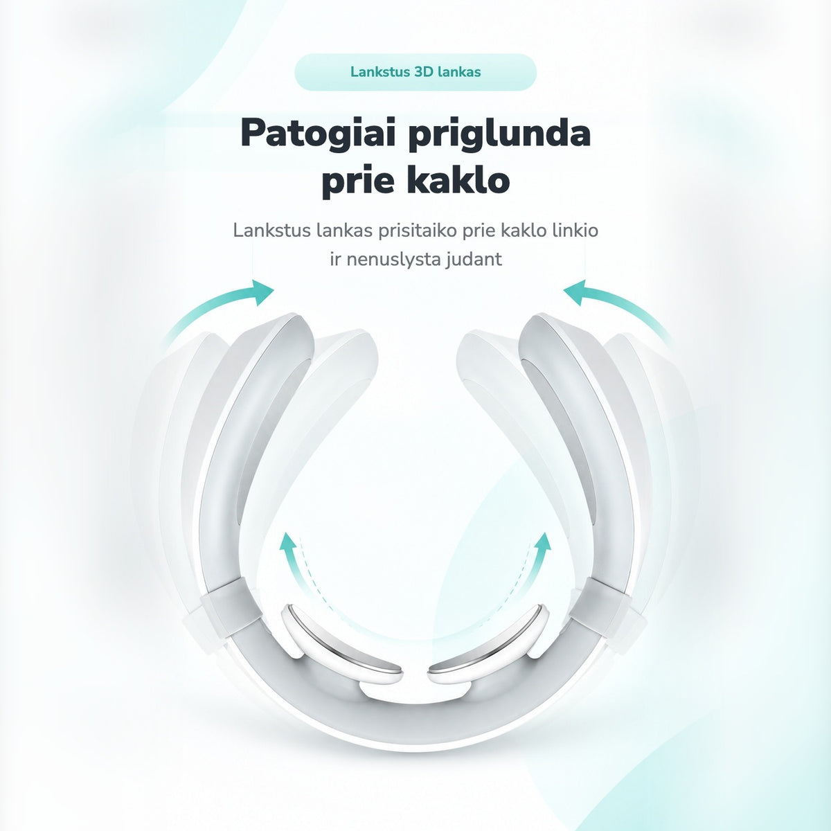 Lankstus 3D lankas priglunda prie kaklo